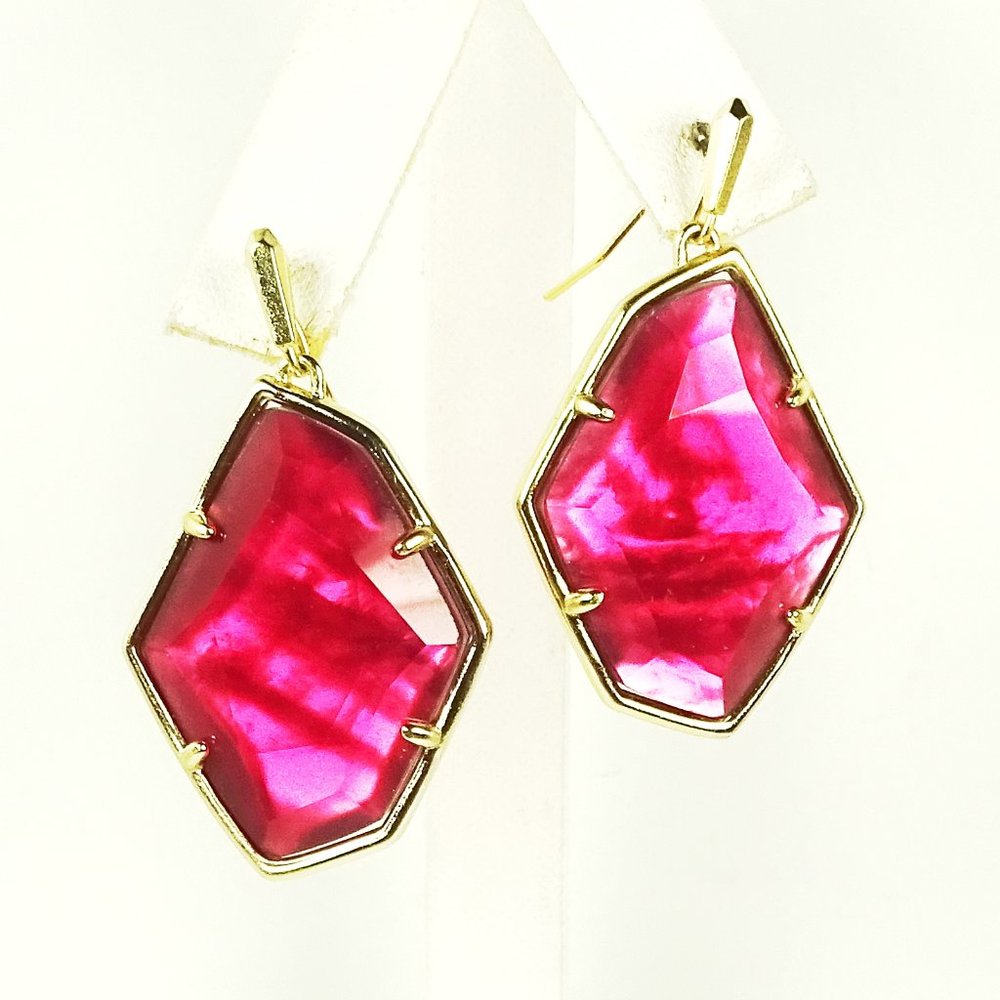 KENDRA SCOTT Dunn Gold Plated Berry Illusion Dangle Earrings